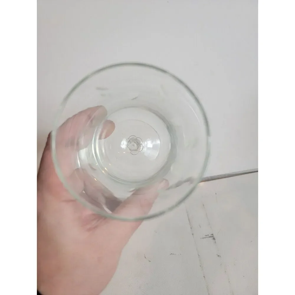 Vintage‎ Princess House Heritage Glass Crystal Footed Cup VTG Etched